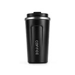 MUCR Vacuum Travel Mug 18oz, Double Wall Stainless Steel Insulated Coffee Cups with Snap Lid, Vacuum Cup for Coffee,Tea and Soda, Black