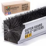 GutterBrush Rain Gutter Guard for Standard 5 Inch (127mm) Rain Gutters/Eavestroughs - 60 Foot House Pack (18.3 meters)