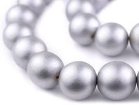 The Bead Chest Natural 24mm Wooden Beads in Silver for Jewelry Making Round Loose Wood Spacer Beads I Approximately 17 Beads