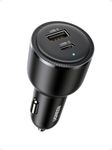 UGREEN 63W USB C Car Charger Fast Charging PPS 45W & QC3.0 & PD3.0 Type C Car Charger Compatible with Galaxy S24/S23/S22 Series, iPhone 16/15/14/13 Series,iPad/MacBook,etc