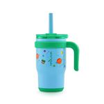 REDUCE 14 oz Coldee Tumbler with Handle for Kids Leakproof Insulated Stainless Steel Mug with Lid & Spill-Proof Straw, Keeps Drinks Cold up to 18 Hrs, Out of this World