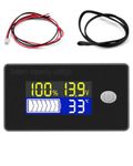 DollaTek Battery Capacity Indicator 12V Display LCD Voltmeter Temperature Meter Tester for Li-ion Lifepo4 Lead Acid