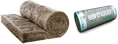 EARTHWOOL 4 x Insulation Loft Rolls Knauf 200mm Thickness, 6.84m2 Per Roll Combi Cut 27.36m2 Area Covered Deliveries to Mainland UK ONLY