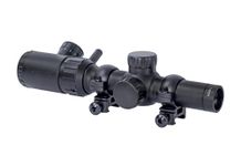 Monstrum Tactical 1-4x20 Rifle Scope with Rangefinder Reticle and Offset Reversible Scope Rings