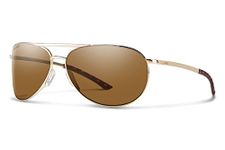 Smith Optics Serpico Slim 2 Sunglasses, Gold/ChromaPop Polarized Brown, One Size