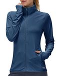 KPSUN Women's UPF 50+ UV Sun Protection Clothing Long Sleeve Athletic Hiking Shirts Lightweight SPF Zip Up Outdoor Jacket