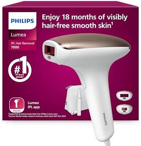 Philips Lumea 7000 Series, IPL Hair Removal Device, Laser Hair Removal Alternative, with Satin Compact Pen Trimmer, 2 Attachments for Body and Face, Model BRI921/00