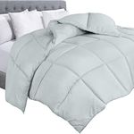 Utopia Bedding Comforter Duvet Insert - Quilted Comforter with Corner Tabs - Box Stitched Down Alternative Comforter (Queen, Light Grey) (UB2475)