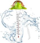Pool Thermometer, Water Temperature Thermometer with String, Swimming Pool Thermometer, Shatter Resistant, Floating Thermometer for Ice Bath, Spas, Hot Tubs, Aquariums(Tortoise)