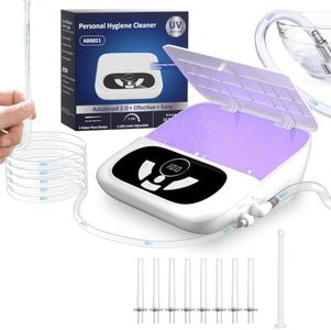 CNAPES Enemas for Colon Cleanse Men and Women, Electric Enema Kit with UVc Storage Box, 1-100 Level Adjustable Water Pressure, 2 Spray Modes, Anti-Backflow Design, 9 pcs Nozzles