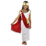 I LOVE FANCY DRESS Child's Roman Goddess Costume - White Tunic With Red Sash