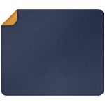 Dyazo Ergonomic PU Vegan Leather Mouse Pad, Non-Slip, Anti-Skid, Reversible use, Dual Color, Splash-Proof Suitable for Gaming, Computer, Laptop, Home & Office (-9.8 X 8.2 Inch Blue & Yellow)