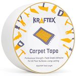 New:Original Carpet Tape 90ft Roll, for Rugs, Mats, Pads, Runners [Anti Slip Non Skid Technology] Indoor Gripper Tape Double Sided Adhesive [Works on Any Floor] Grips Hardwood, Tile, Laminate Floor