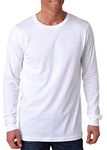 3501 Bella + Canvas Men'S Jersey Long-Sleeve T-Shirt White Small