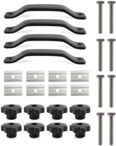 JUWEVAZU Rooftop Tent Mounting Kit Upgraded 28 PCS, Fit for Various Roof Racks, Including Original Crossbars and Modified Roof Racks, Supports Extended Canopies and Side Tents