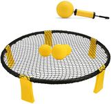 Feishibang Spike Game Ball —Include Playing Round Net,3 Balls,Carrying Bag and Rules Set Kit for Fitness Equipment -Played Outdoors,Indoors,Beach, Yard, Park