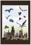 Conquest Journals Harry Potter Hogwarts Castle Window Cling Set, Official Imagery from The Wizarding World, Reusable, No Residue