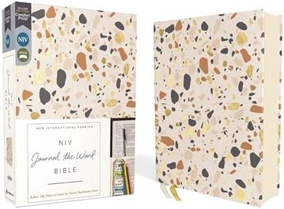 NIV, Journal the Word Bible (Perfect for Note-Taking), Cloth over Board, Cream, Red Letter, Comfort Print: Reflect, Take Notes, or Create Art Next to Your Favorite Verses