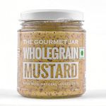 The Gourmet Jar Wholegrain Mustard 170g| 100% Natural & No Preservatives| Traditional French Style Mustard Spread| Pungent & Sharp| Gluten Free| Perfect for sandwiches, burgers & hot dogs| Pack of 1