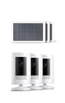 Ring Outdoor Camera Solar (Stick Up Cam) | Outdoor Security Camera with solar panel, 1080p video, Two-Way Talk, Wifi| alternative to CCTV system | 30-day free trial of Ring Subscription | 3 Cameras