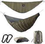 Ultralight Hammock Underquilt for Camping Backpacking, AYAMAYA 3 Season Under Quilt UQ for Single Person Hammock Warm Under Blanket Sleeping Bag Bottom Insulation - Hammock Camping Essential Gears