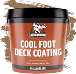 Liquid Rubber Cool Foot Deck Coating - Solar Protection Deck Paint, Non-Toxic Multi-Surface Cool Decking Sealant, Easy to Apply, Pale Brown, 1 Gallon