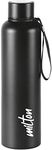 Milton Aura 1000 Thermosteel Bottle, 1.05 Litre, Black | 24 Hours Hot and Cold | Easy to Carry | Rust & Leak Proof | Tea | Coffee | Office| Gym | Home | Kitchen | Hiking | Trekking | Travel Bottle