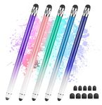 5 Pack Stylus Pens,for iPad, iPhone, Microsoft Surface, Android Smartphones and Tablets Stylus Pencil, Compatible with All touchscreens (Pink/Green/Black/Blue/Purple)