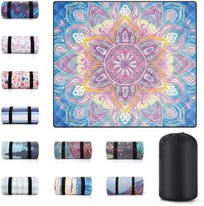 memKiya Picnic Blankets 80x80 Beachy Blanket Excersize Yogamat with Bag Womens Mens Travel Kit Camping Needs RV Decorations Long Car Road Trips Organizers Vacation Storage Gifts for Toddlers Friends