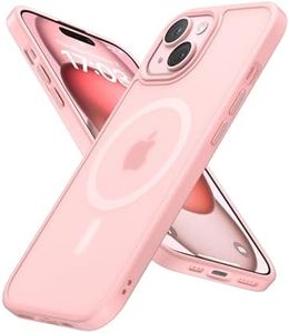 Lifedance for iPhone 15 Plus Case, [Compatible with MagSafe] [Strong Magnetic] Military-Grade Protection, Shockproof Translucent Back, Slim Silky Anti-Fingerprint Case for iPhone 15 Plus (Mes Pink)