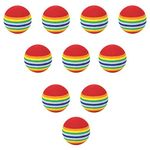 MERISHOPP 10Pcs Rainbow Soft Sponge Golf Balls Swing Practice Training Aids 42Mm|Sporting Goods|Golf|Golf Clubs & Equipment|Golf Balls