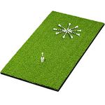 SAPLIZE Residential Golf Mat, 13'x23' Golf Hitting Mat, Portable Golf Practice Grass Mat with Rubber Tee Holder and Bamboo Golf Tees