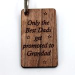 MadeAt94 Father's Day Gift For Grandad Keyring Wooden