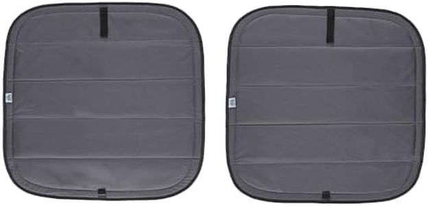 VANLUSIS Magnetic Insulated Rear Door Window Covers (Pair) for 2014–2025 RAM ProMaster Vans (Fits Bare Metal Window Frames), Blackout Privacy Sun Shades for Stealth Camping – Dark Gray