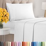 Twin Size Sheet Set - 3 Piece Set - Hotel Luxury Bed Sheets - Extra Soft - Deep Pockets - Easy Fit - Breathable & Cooling Sheets - Wrinkle Free - Comfy - White Bed Sheets – Twins Sheets - 3 PC