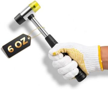 FXPay 25mm Double-Faced Rubber Mallet Hammer – Soft Non-Marring Rubber Head, Lightweight & Shockproof with Non-Slip Handle, Durable Scratch-Free Tool for Jewelry, Leather, Flooring, Tile & DIY