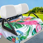 Machine Washable Golf Cart Seat Covers, Golf Cart Seat Towel/Blanket, 51'' x 31'', Universal Fit All EZGO, Yamaha, Club Car, Icon and More 2-Seat Golf Carts (Flamingo)