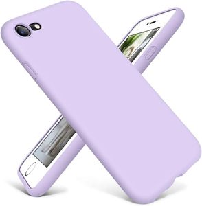 LOXXO® Microfiber Candy Case Compatible for iPhone 6/6S Smooth Touch Cushion Liquid Soft Silicone Gel Rubber Phone Cases Non-Slip Full Body Protective Shockproof Back Cover|4.7 inch|Solid (Lilac)