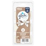 Glade Wax Melts Air Freshener and Odor Eliminator, Scented Essential Oils for Home and Bathroom, Delicate Vanilla Embrace, 6 Count