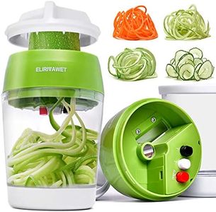 Cortador Rallador de Verdura 5 en 1 Mejorad Pasta Espiralizador, Vegetal Veggetti Slicer, Espaguetis de Calabacin, Manual, Útiles de cocina prácticos