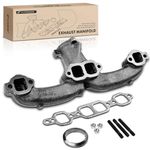 A-Premium Exhaust Manifold Kit W/Gaskets & Studs & Nuts Compatible with Chevrolet B60 C50 C60 1983-1990, Corvette 1957 1966-1980 & GMC B6000 C5000 C6000 1983-1990, V8 4.6L 5.3L 5.4L 5.7L