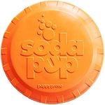 SodaPup - Natural Rubber Bottle Top Flyer - Dog Flying Disc - Fetch Toy - Orange - Small - Made in USA