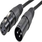 Pro Signal SIGNAL PSG3346-XLR-50M 3 Pin XLR Male to Female Microphone Lead, 50m Black