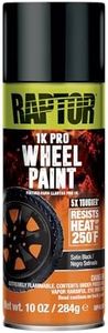 Raptor 1K Wheel Paint, Wheel Rim Touch Up Spray Paint, Professional Grade, Easy-To-Use, Satin Black