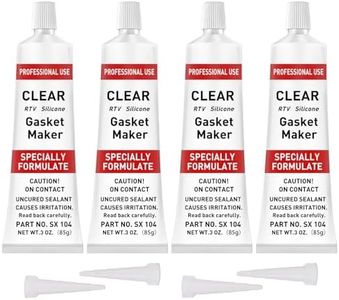 RTV Silicone Gasket Maker, High Temp Silicone Resist Oil, Anti-Freeze RTV Silicone Sealant for Engines, Gearboxes, Pumps, Superchargers (Transparent, 340g)