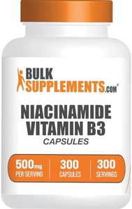 BulkSupplements.com Niacinamide Capsules - Niacinamide Supplement, Vitamin B3 Supplement, Niacinamide 500mg Capsules - Niacinamide Pills for Skin Health, 1 Capsule per Serving, 240 Capsules