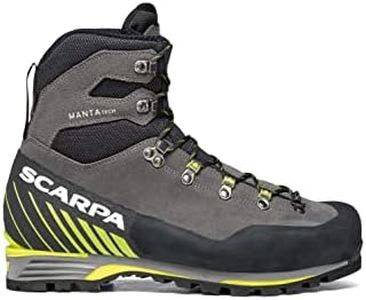 SCARPA Men's Manta Tech GTX Waterproof Gore-Tex Boots for Hiking and Mountaineering, Shark/Lime, 12 Women/11 Men