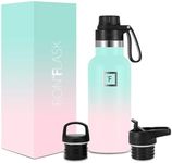 IRON °FLASK Sports Water Bottle - 470 ml, 3 Lids (Spout Lid), Vacuum Insulated Stainless Steel, Hot Cold, Double Walled, Thermo Mug, Standard Metal Canteen (Bubble Gum)