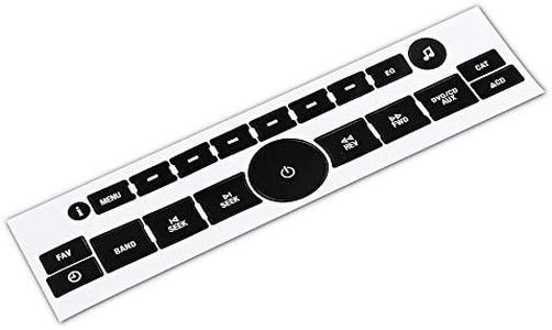 ROCCS 07-14 GM Vehicles Radio Dash Button Repair Kit Decal Fix Ruined Faded Audio Control Sticker Replacement for Denali Acadia Tahoe Silverado Escalade Buick Enclave
