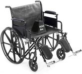 Heavy Duty Bariatric Wheelchair for Adults - Black - Removable Desk Arms and Elevated Leg Rests - Adjustable Standard and Hemi Height - K7 (22" Seat Width)